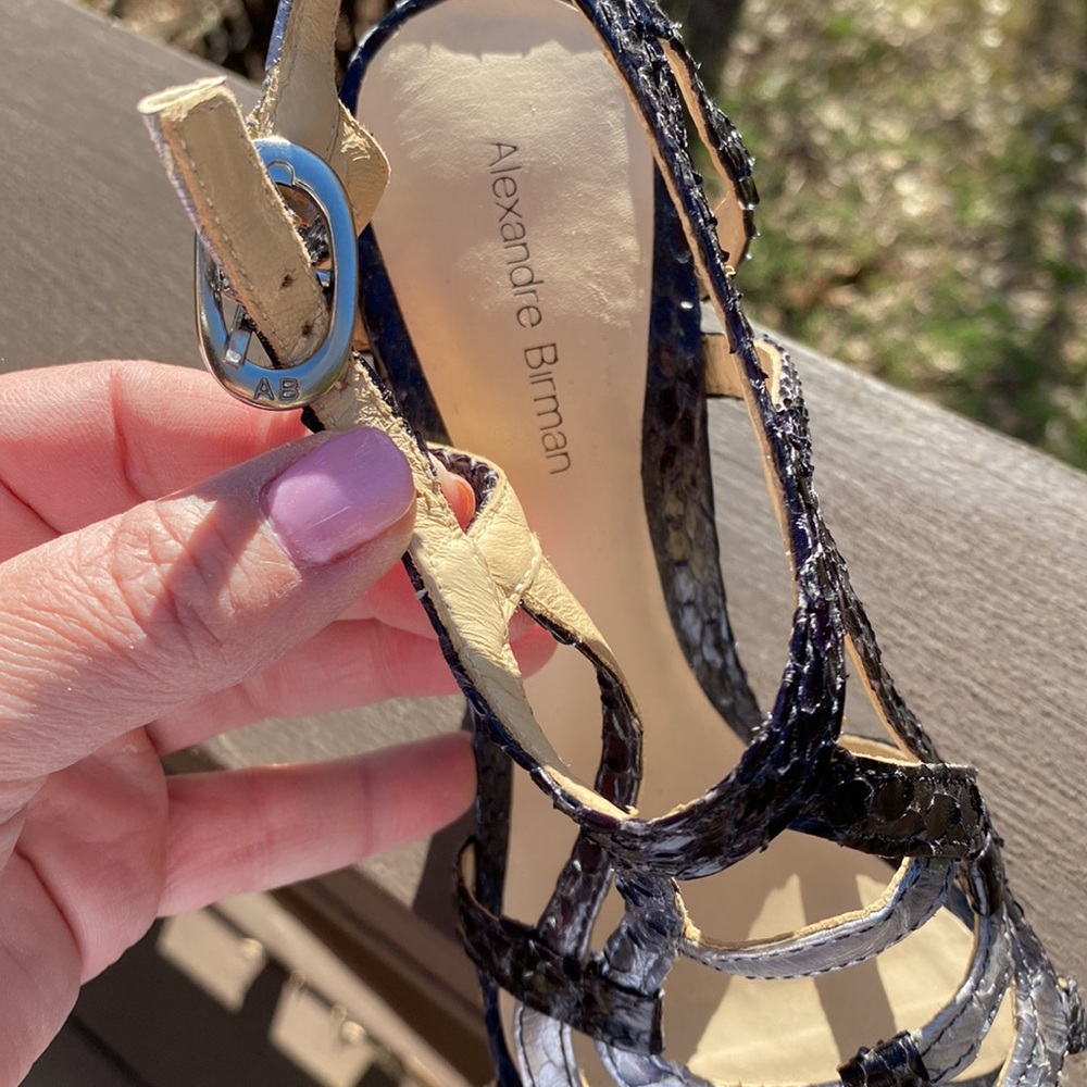 Alexandre Birman Python Strappy Sandals - image 2